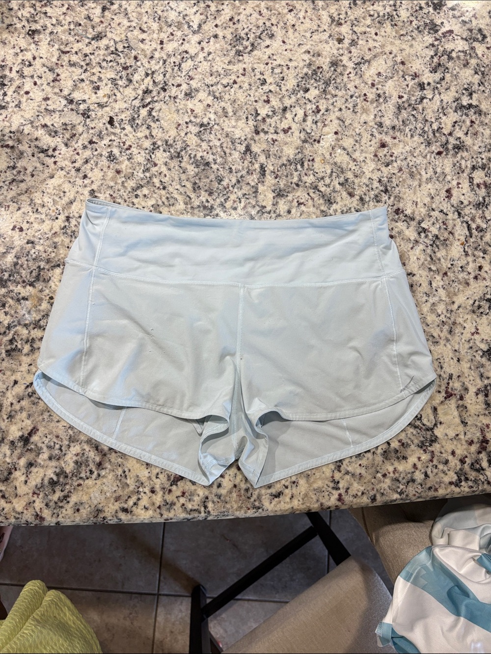 lululemon size 12 with 2.5inseam color pastel blue